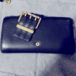 Micheal Kors long black leather wallet